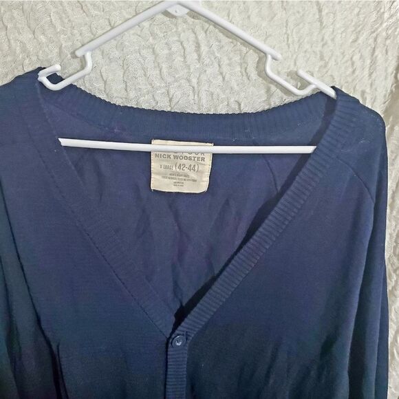 Five Four Nick Wooster Navy Men's Cardigan Sweater Size XL - Picture 3 of 10
